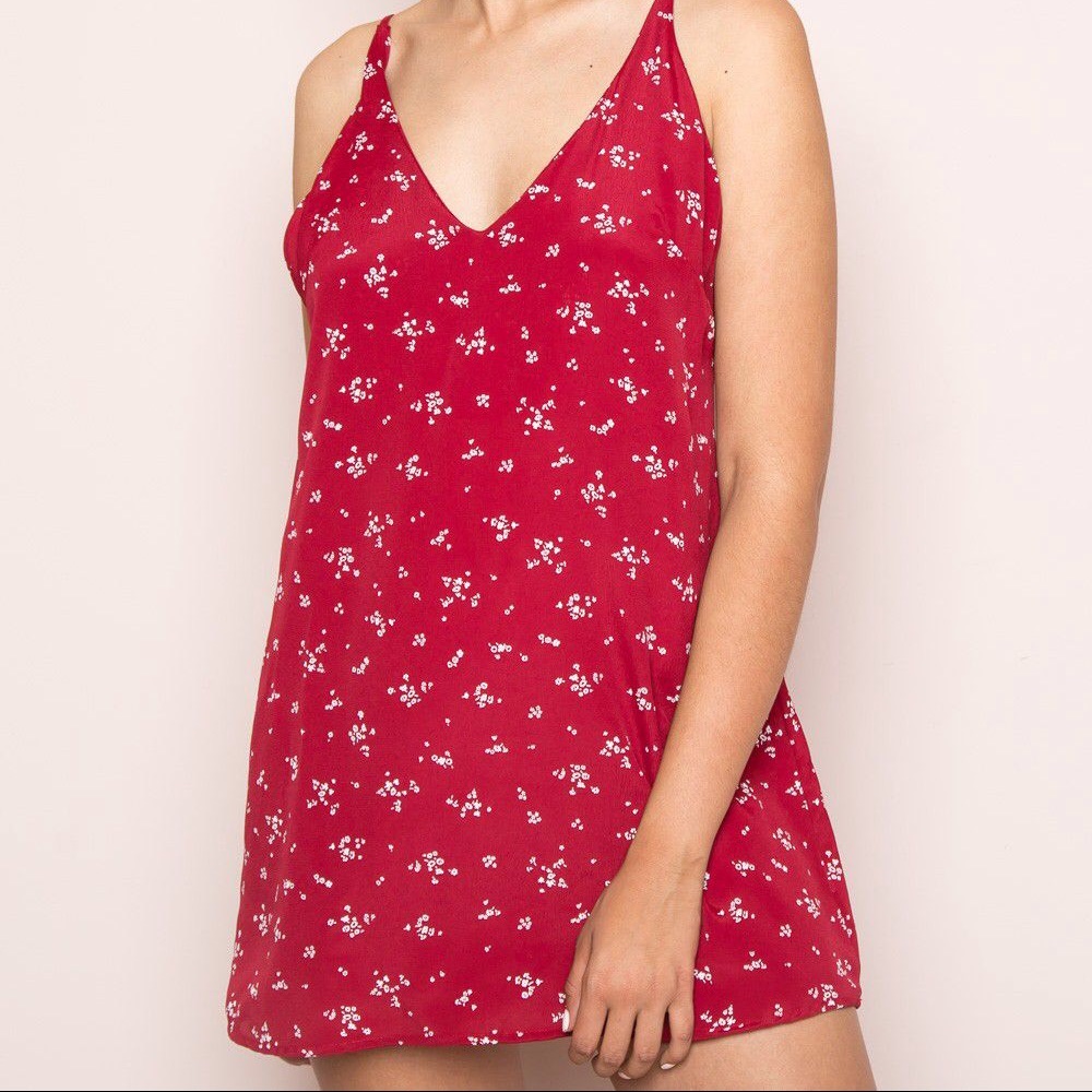 Brandy Melville Red Marina Dress